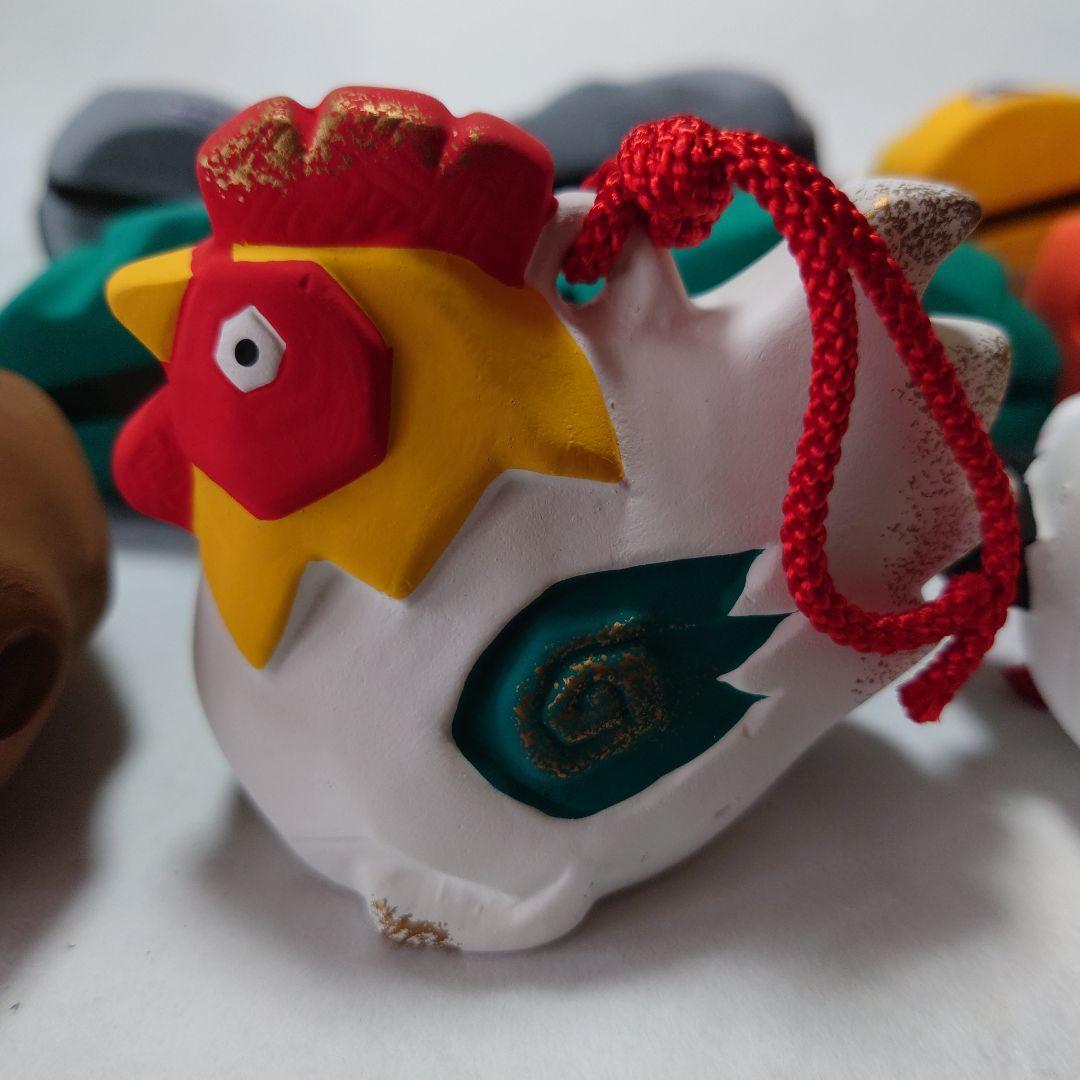 薬師窯　十二支　土鈴　干支　置物　12点セット　伝統工芸　郷土玩具