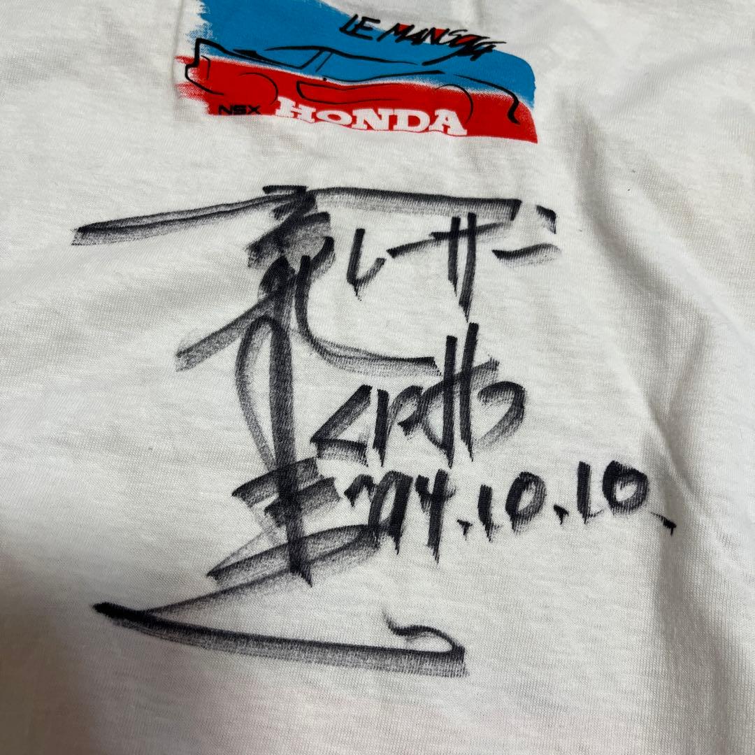 タグ付き未使用 サイン入り チーム国光 94年当時物 高橋国光 Tシャツ L
