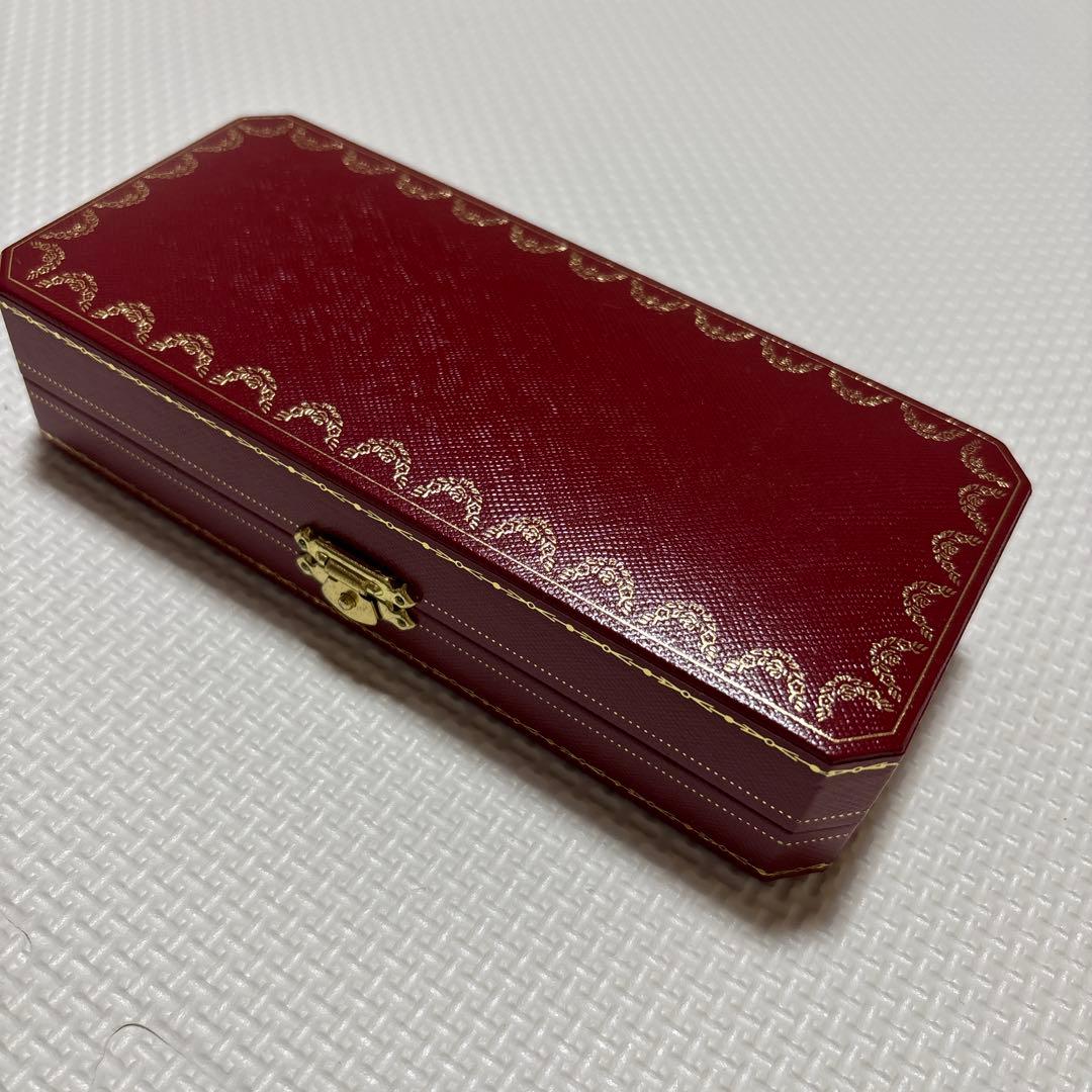 ラベンダー　Cartier ボールペン 黒 金色アクセント 専用ケース付き