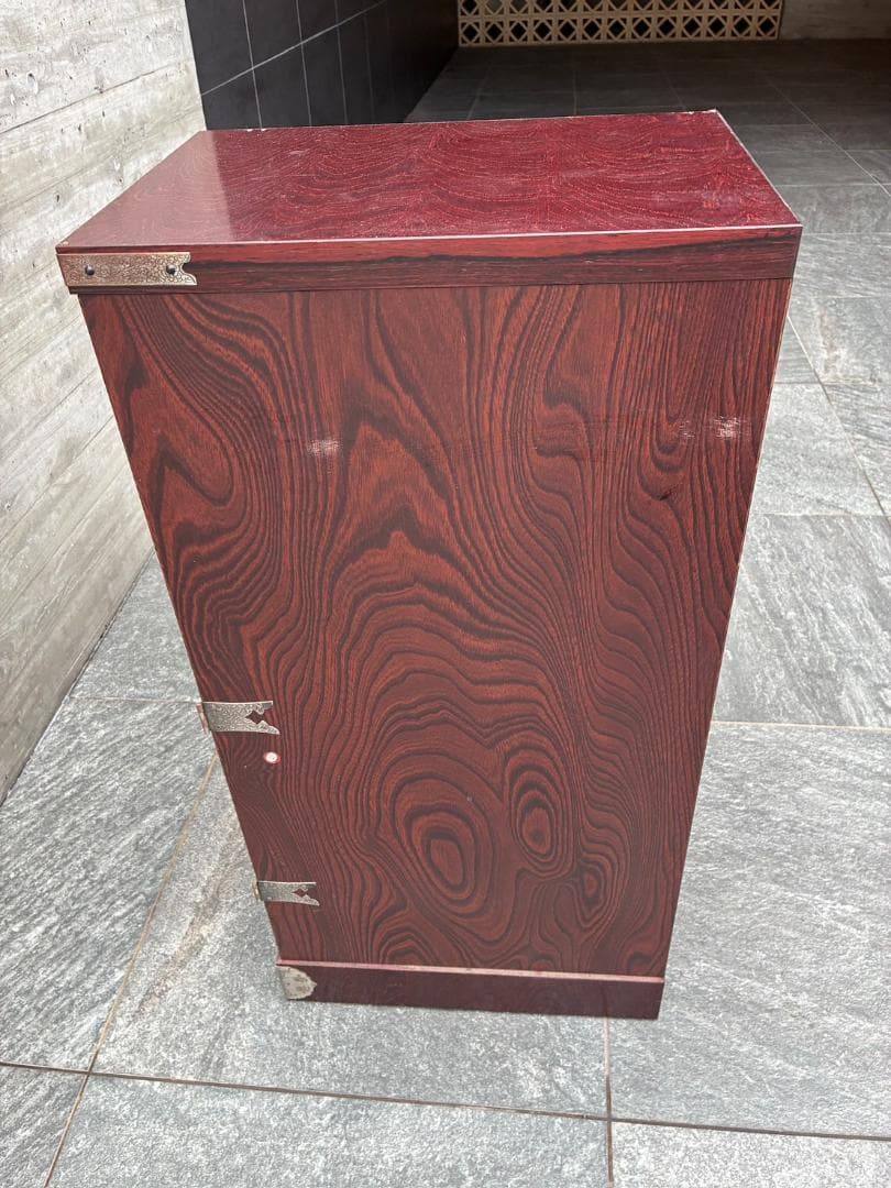 階段箪笥 昭和レトロ 左下り 飾り棚 収納棚 アンティーク家具 小物収納