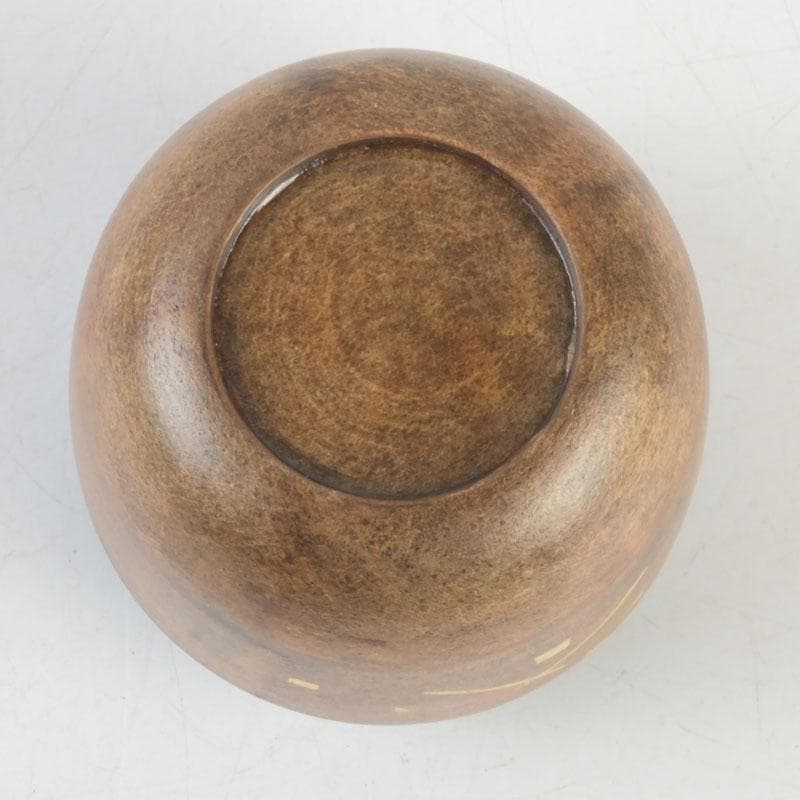 茶道具　蒔絵師　中林貴山作　金箔散　和紙貼　中棗　共箱　V　9764