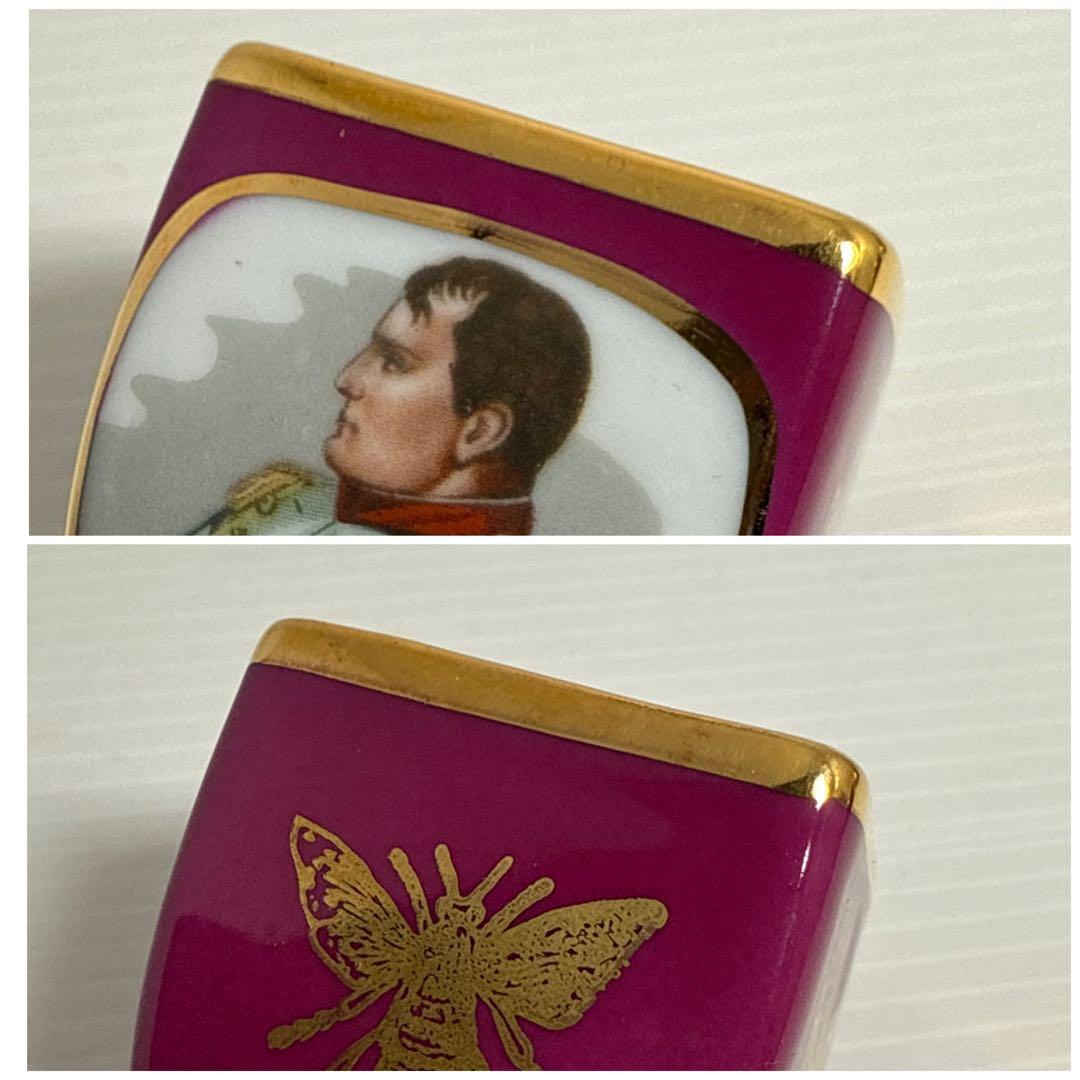 ②レア！空瓶 リモージュ 陶器ボトル ブックボトル ショットグラス 6客セット