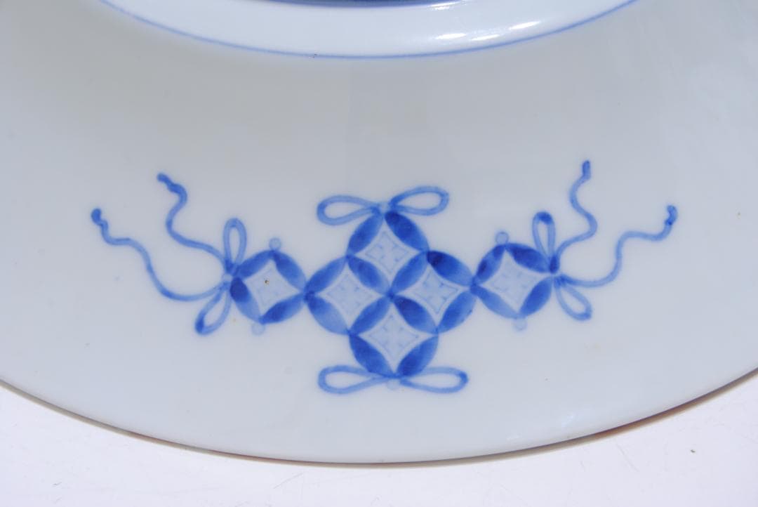 オールド深川　深鉢 紅葉 青海波 七宝文 深川製磁