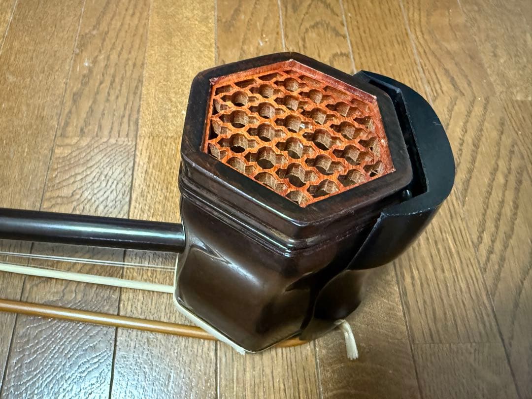 二胡 紅木 蛇皮 胡弓 中国民族楽器 ハードケース现状品 三点セット