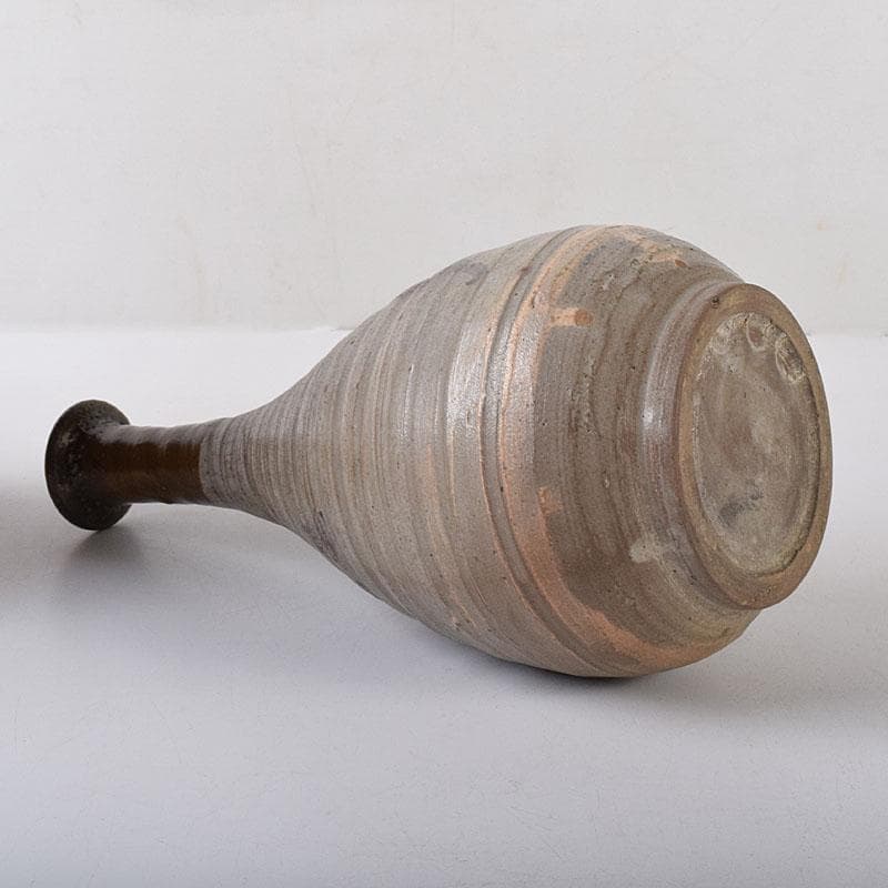 唐津　二川焼　鶴首徳利　時代箱　C　7274