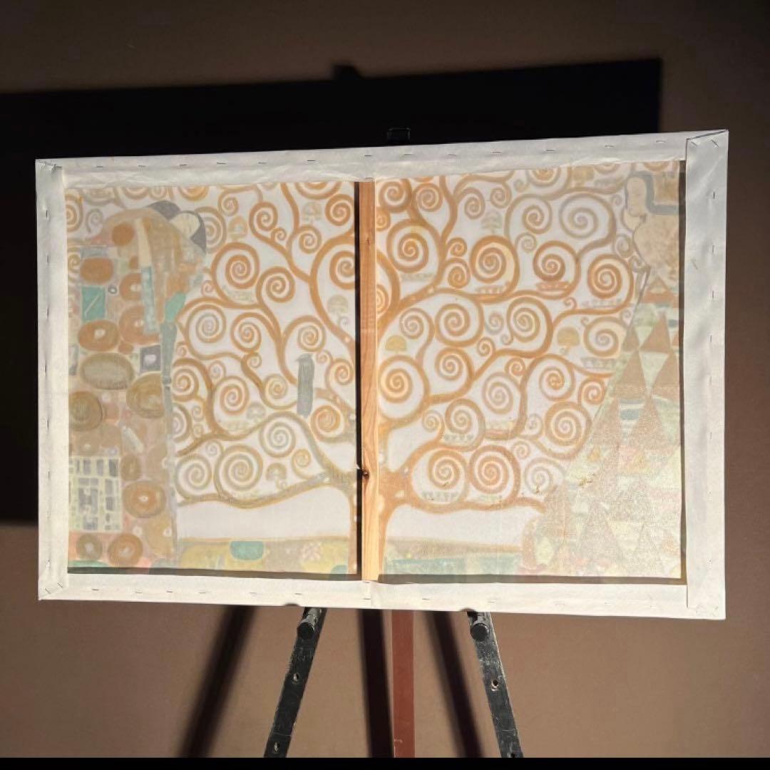 ★B級品★ （大）手書き油絵 クリムト 生命の木 インテリア 絵画