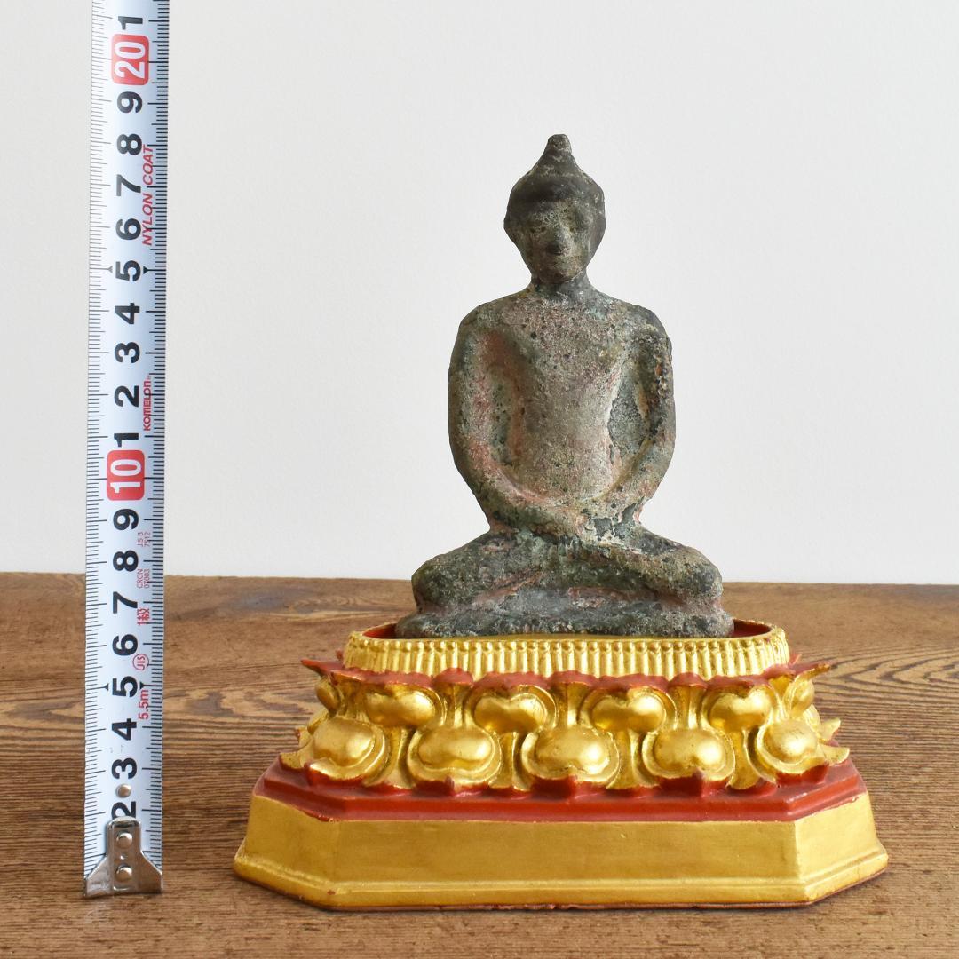 8〜10世紀頃 東南アジア タイ青銅製仏像 /古美術 古銅 鋳造 金銅仏 ブッダ