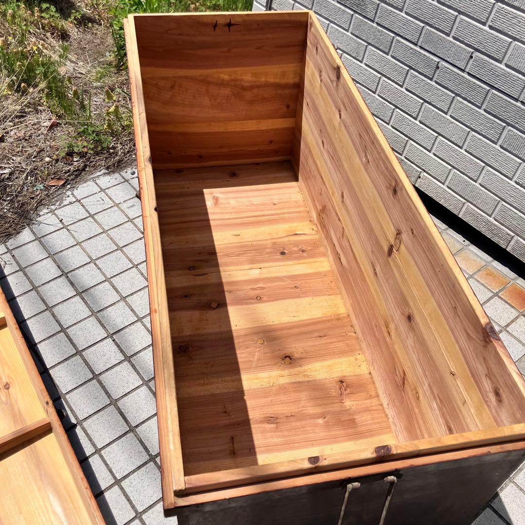 時代家具 大型 挟み箱 鋏箱 レトロ 古道具 木製 骨董品 参勤交代 大名行列