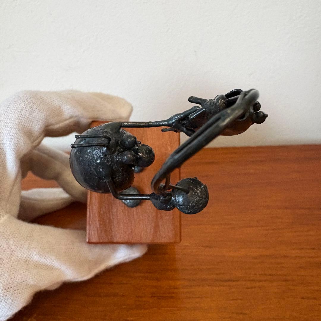 ヴィンテージ　アメリカ　作家物　置物　アイアン