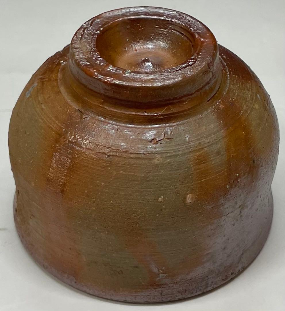 人間国宝　藤原雄　備前酒杯　ぐい呑　共箱　共布　栞　y003