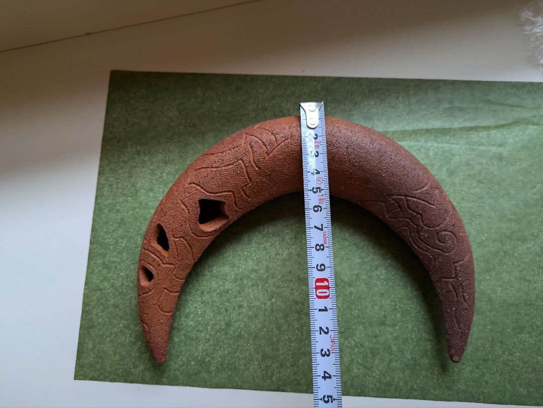 みかん　肥後博己　オブジェ　月　花器　陶　花生け　壁掛け