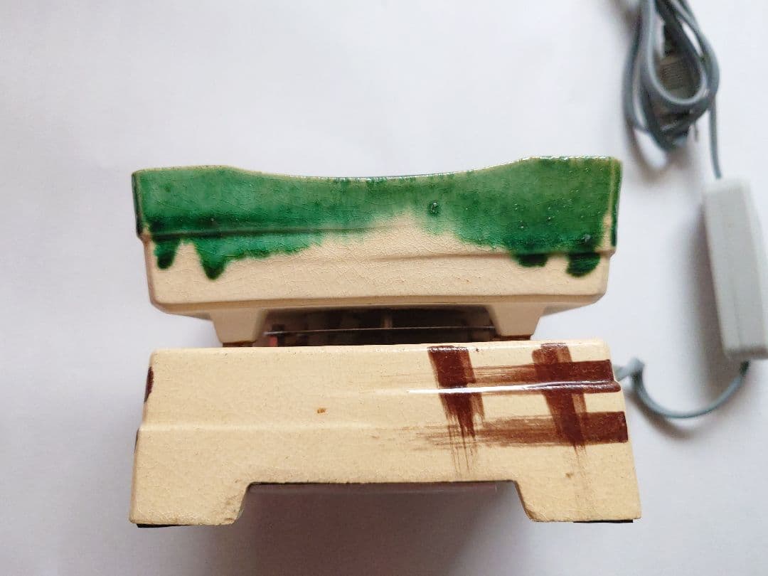 【動作確認済】江戸火鉢 野々田商店 陶器製 電気式火鉢 元箱付き