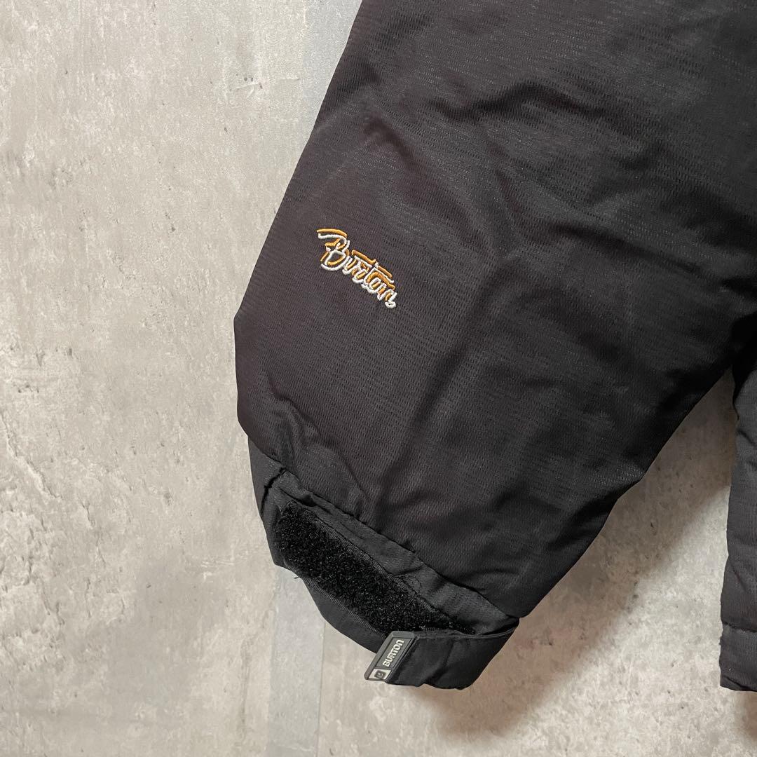 Burtonバートンスキーウェアスノーボードジャケットダウン中綿黒ブラック刺繍