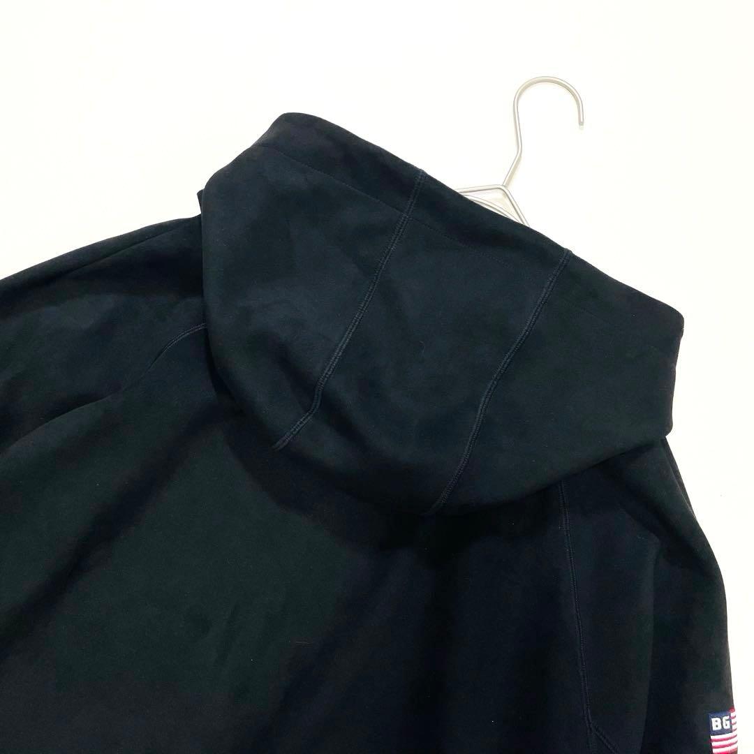 6511【美品】ブリーフィング　プルオーバーパーカー　スウェード調　23年　黒