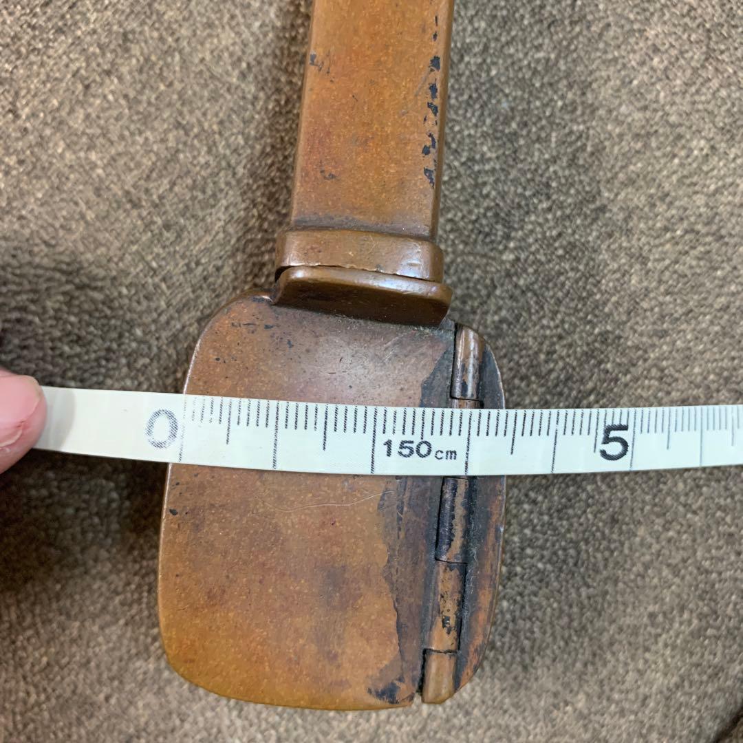 骨董○古銅矢立○ 年代・時代物　銅製 /筆記用具/文房具/墨/筆入れ/書道具