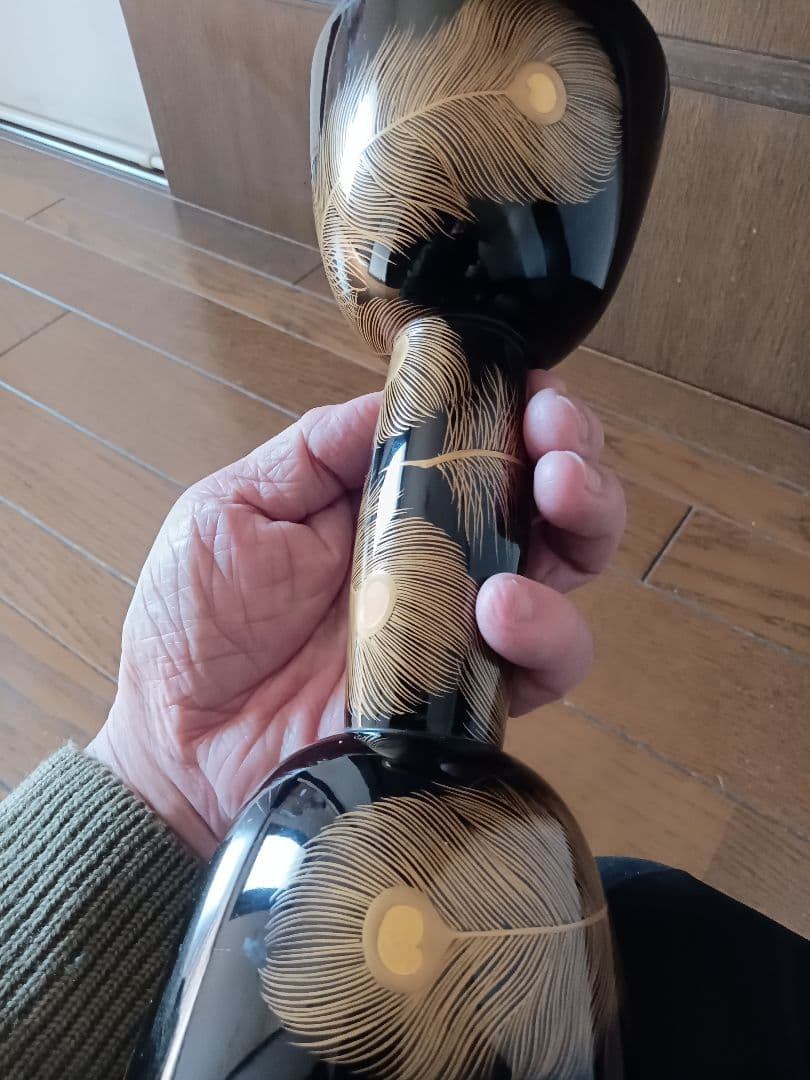 和楽器 小鼓胴 孔雀の羽