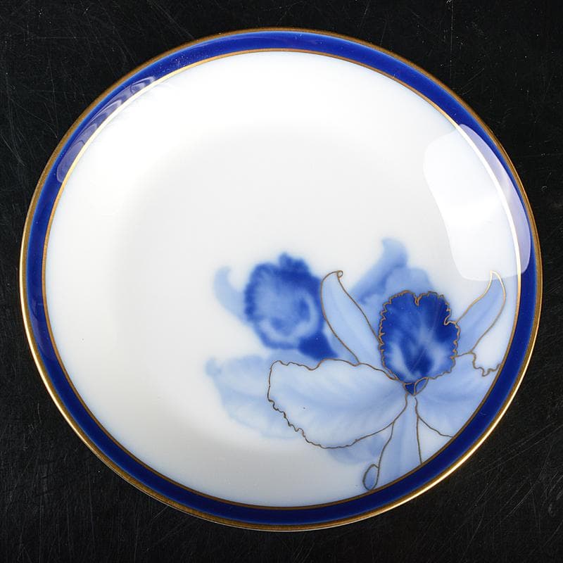 大倉陶園　染付金彩　コーヒーカップ＆ソーサー　2種2客　V　R7186