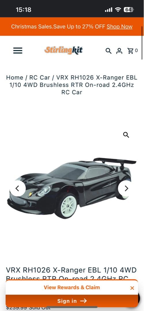 (激レア)VRX Racing RH1026 X-Ranger EBL