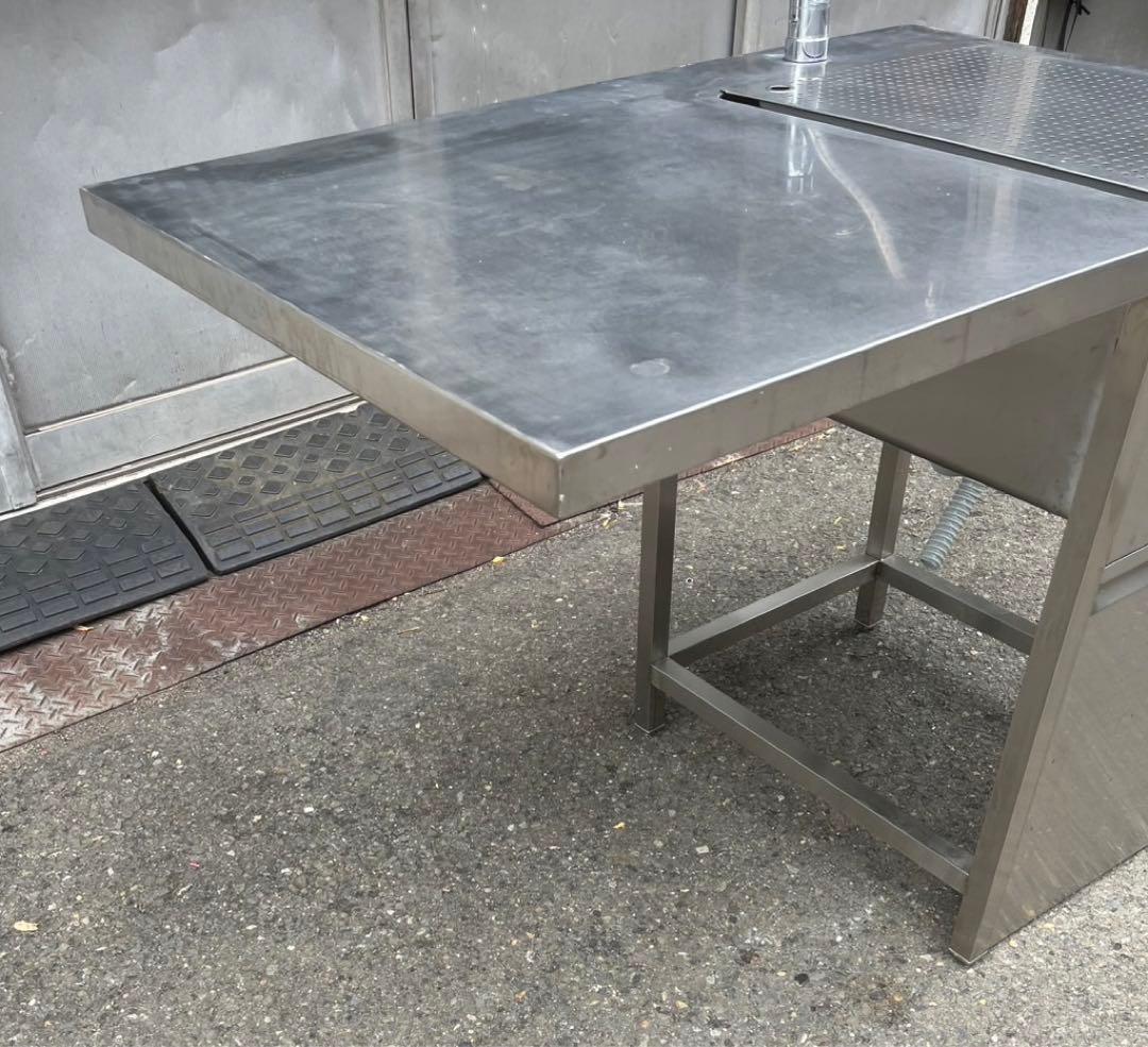 業務用 台付き 1槽シンク 混合水栓 蛇口付き 幅1120×奥735×高さ840