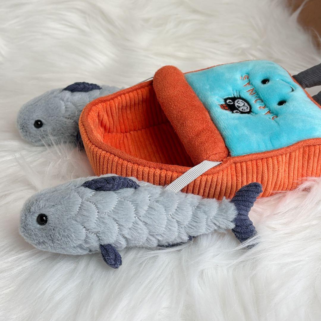 新品　ジェリーキャット　オイルサーディン　缶　ぬいぐるみ　ギフト袋付き