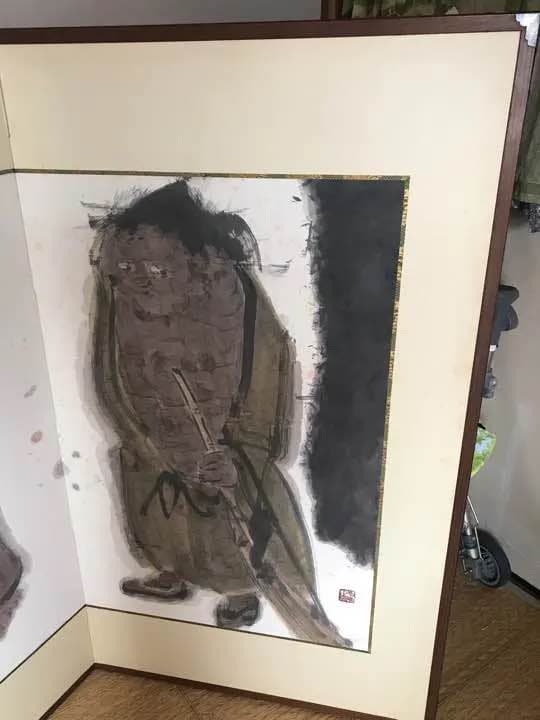 水墨画屏風  観山 南條 正一