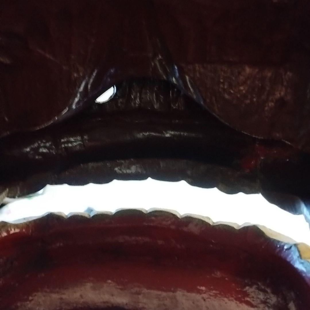 本物　常陸国　木製獅子頭　ビンテージ