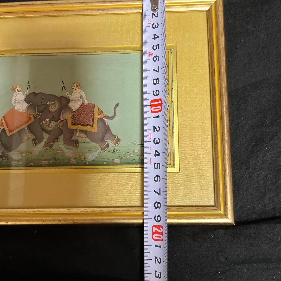 高級インド　2点セット　ミニアチュール　細密画