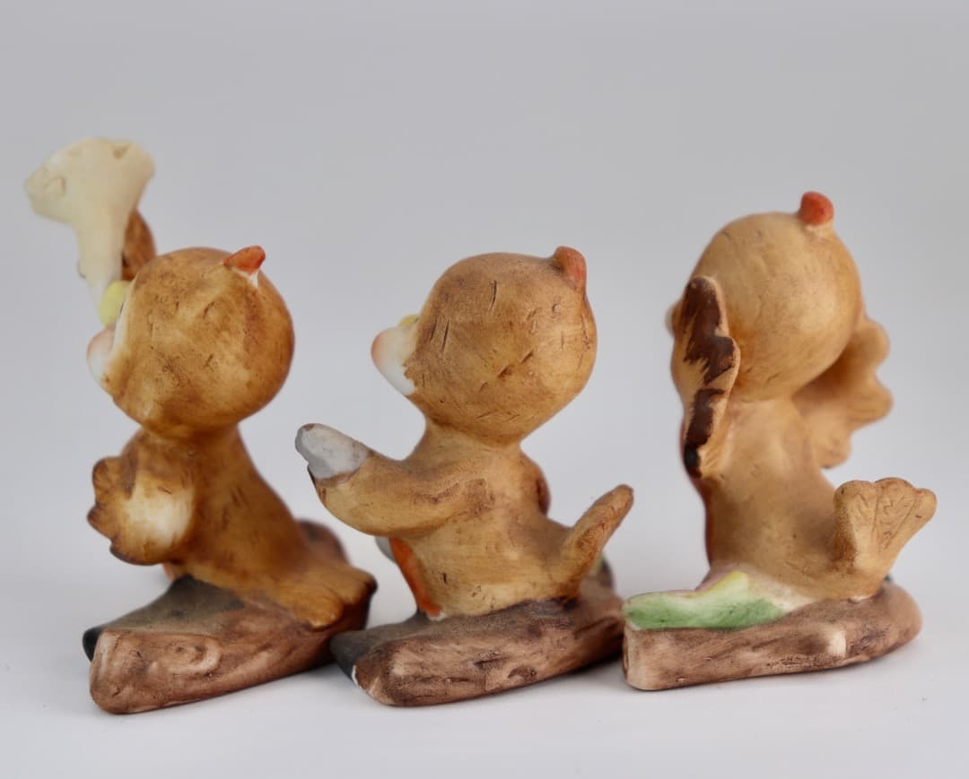 陶器製ジョセフ（ヨセフ・オリジナル）小さな可愛い小鳥の置物 6体セット