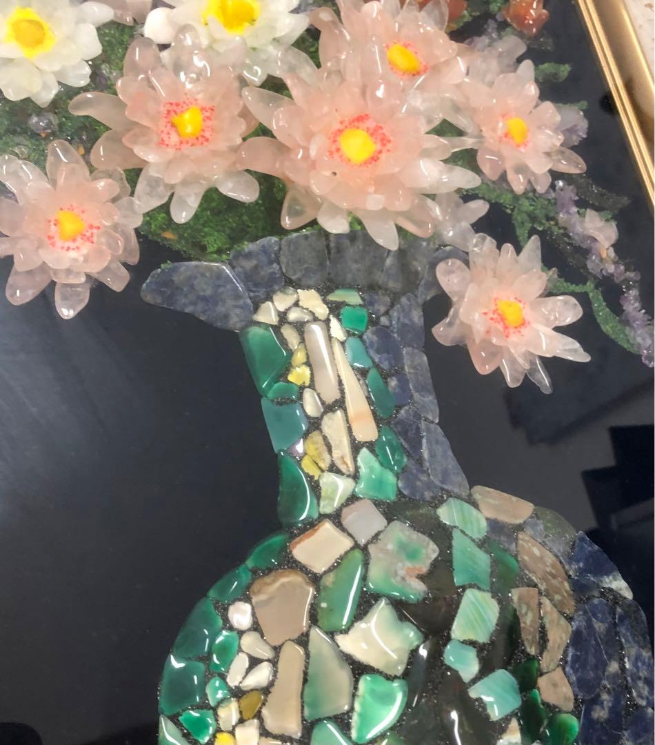 迫力の宝石画　貴石画　天然石　美術工芸品　昭和レトロ