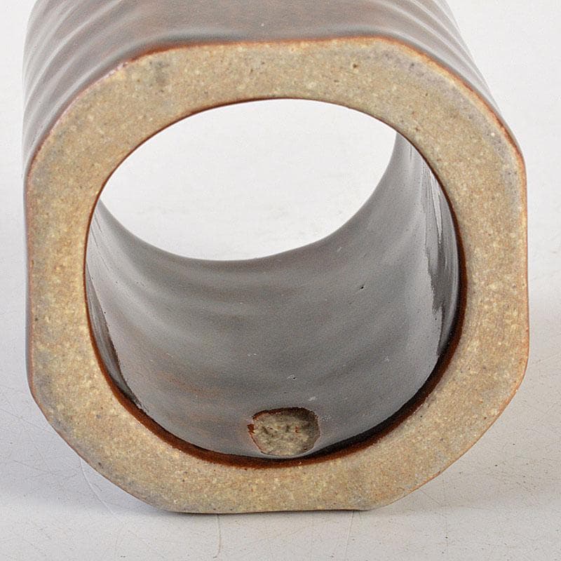 茶道具　膳所焼　淡海ぜぜ　陽炎園造　面取　蓋置　共布共箱　V　6817