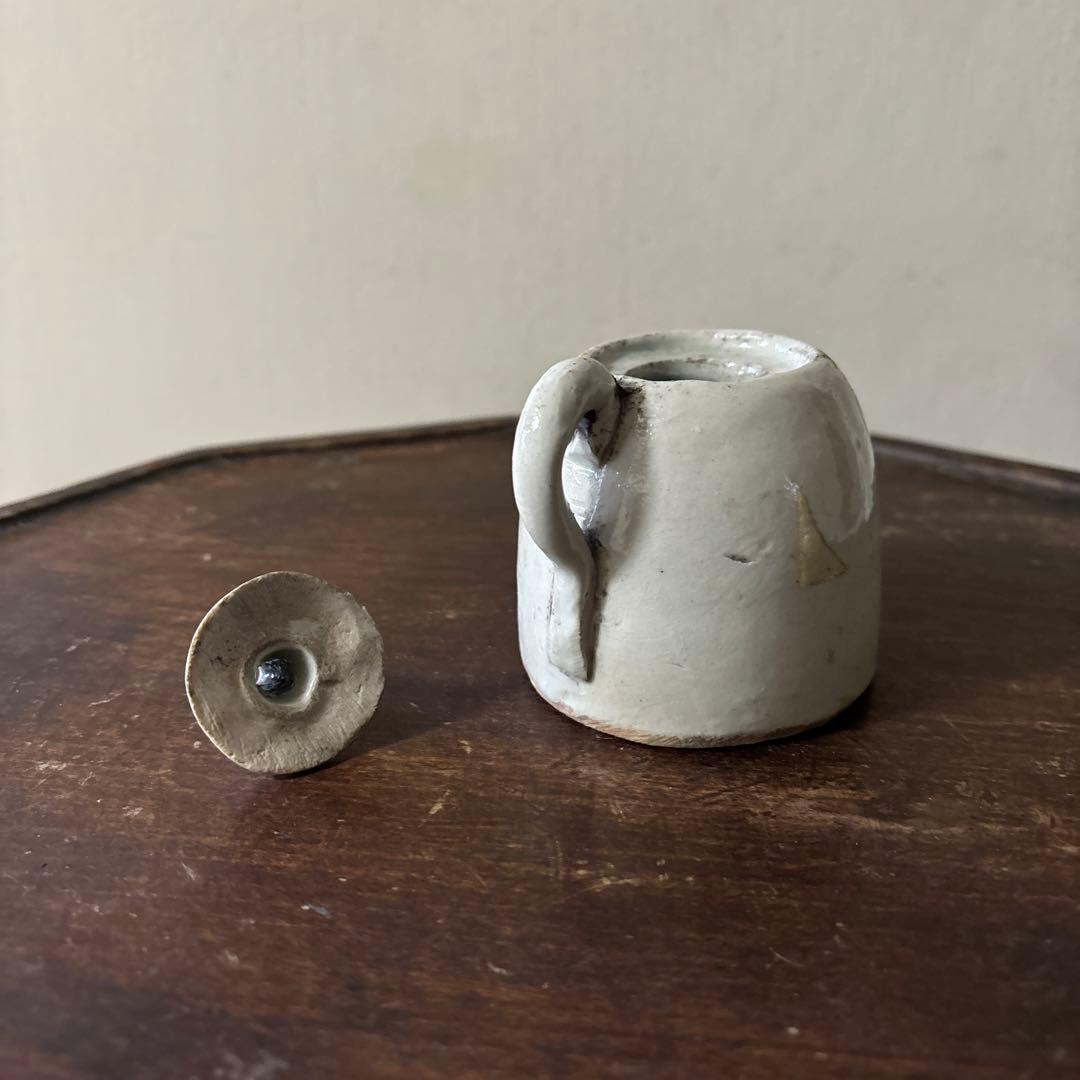 李朝灯火器　油壺　韓国アンティーク　朝鮮古美術　古民芸　骨董　古道具　スッカラ