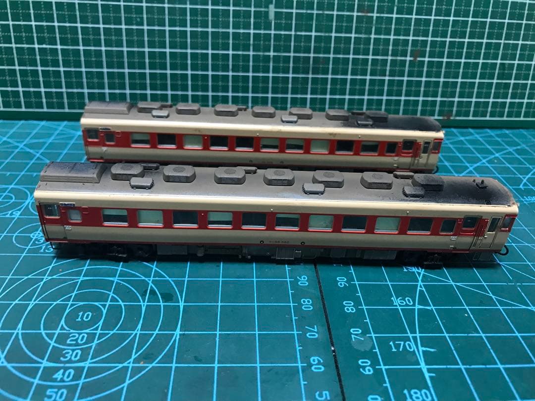 国鉄キハ58 福知山行き ウエザリング加工 室内塗装 室内灯入り　精密加工品