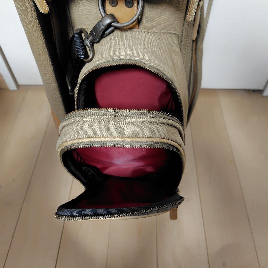 帆布製　オリーブグリーン ゴルフバッグ・キャディバッグ