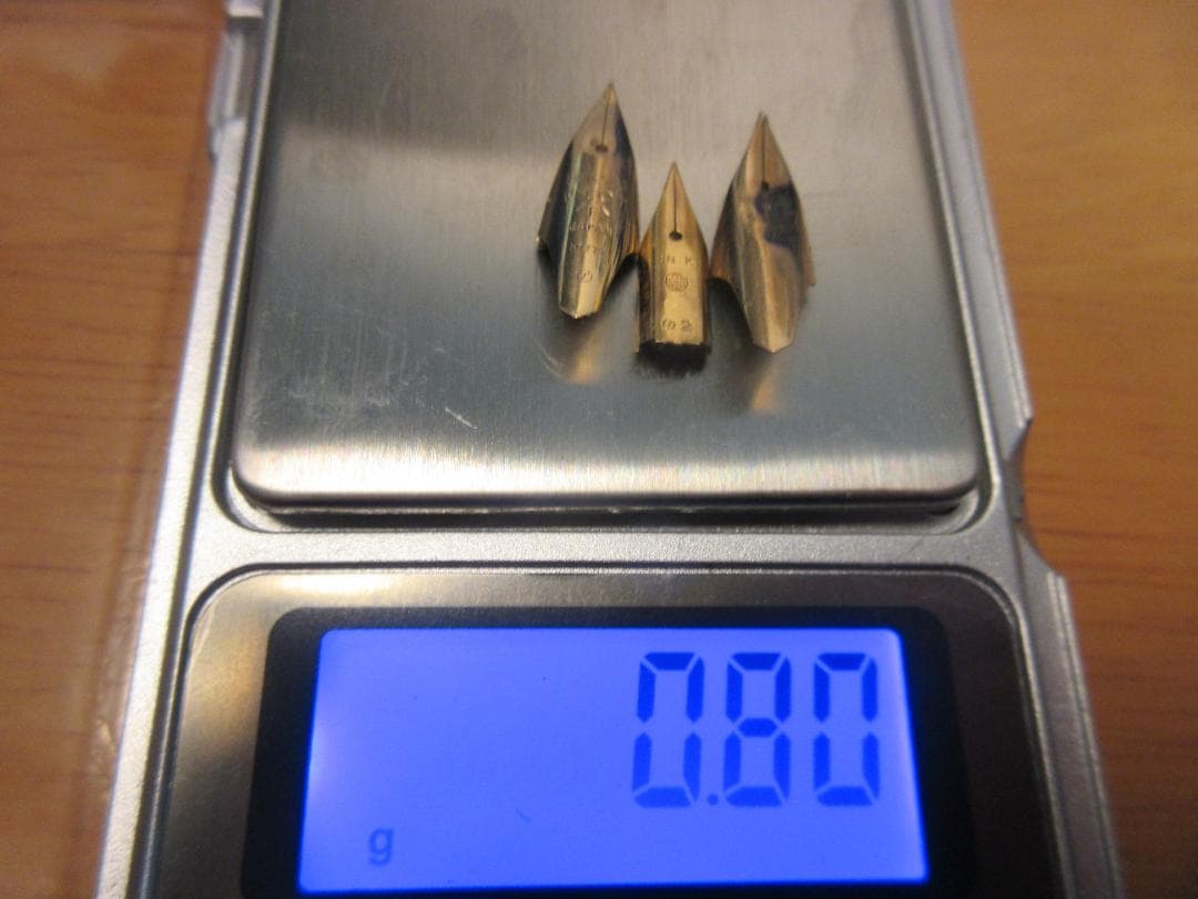 [お取り置き]万年筆ペン先 14K 1.2g 0.3g ／18K 0.49g
