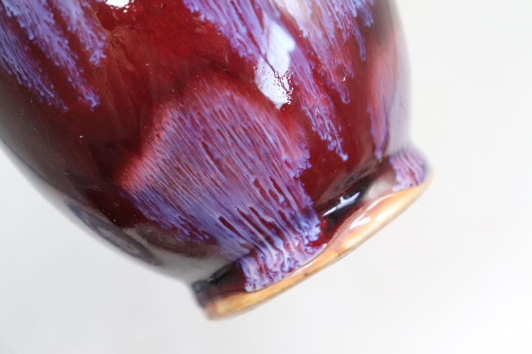 中国　窯変紅釉　水注　送料込み1020