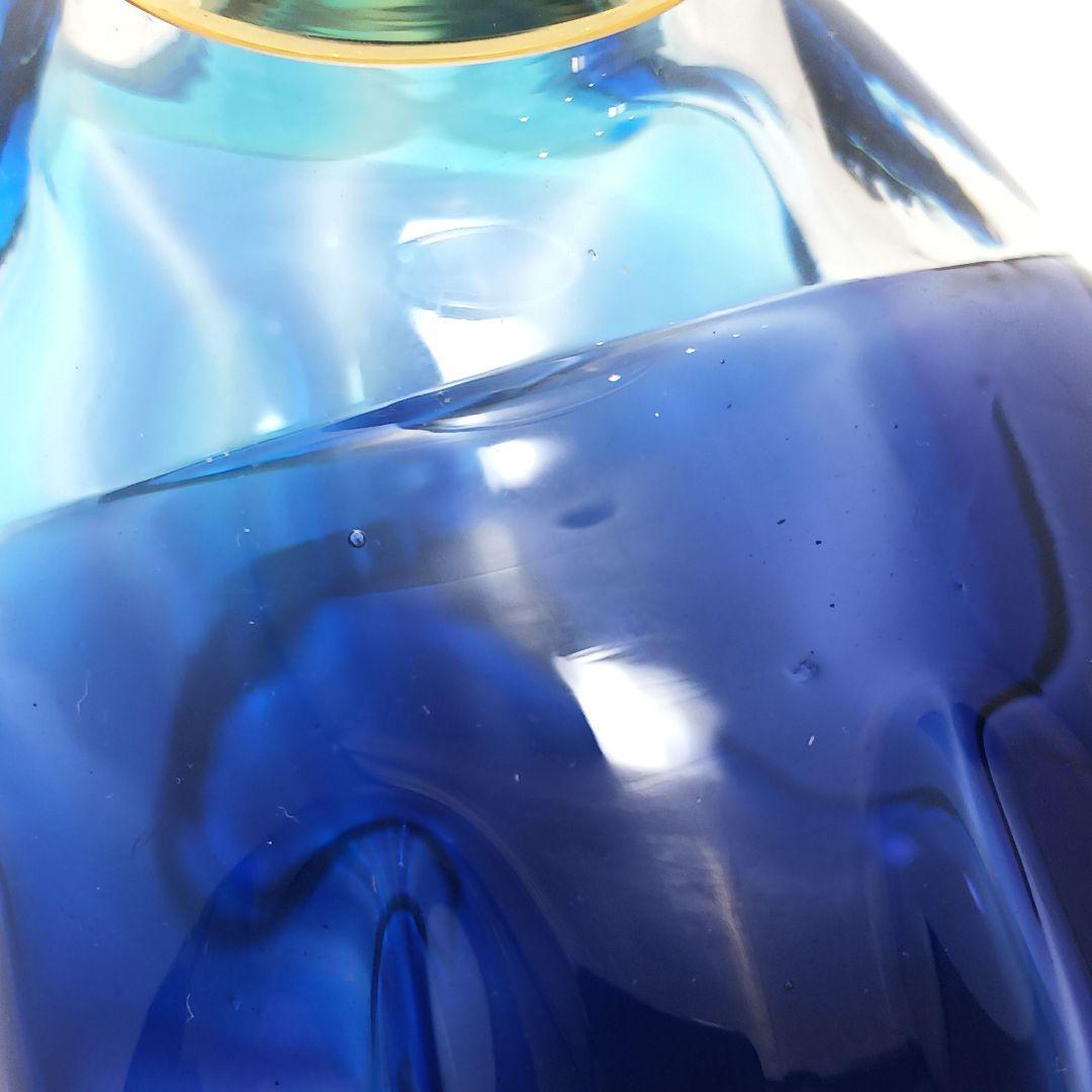 Y2293-62 津軽びいどろ 秋村実 色ガラス デキャンタ 飾瓶　#1