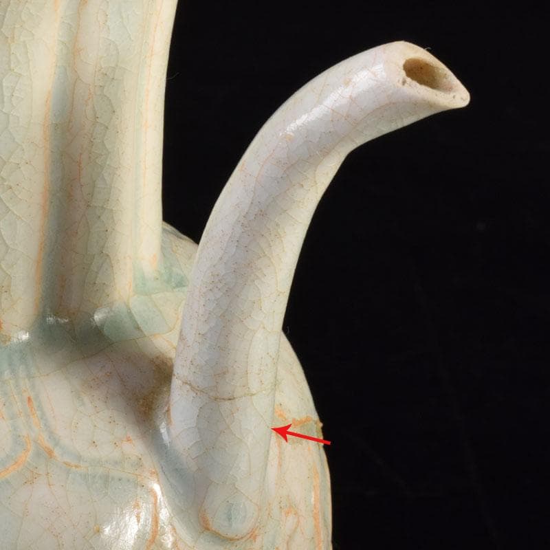 中国　影青　青白磁　花文　水注瓶　C　6980