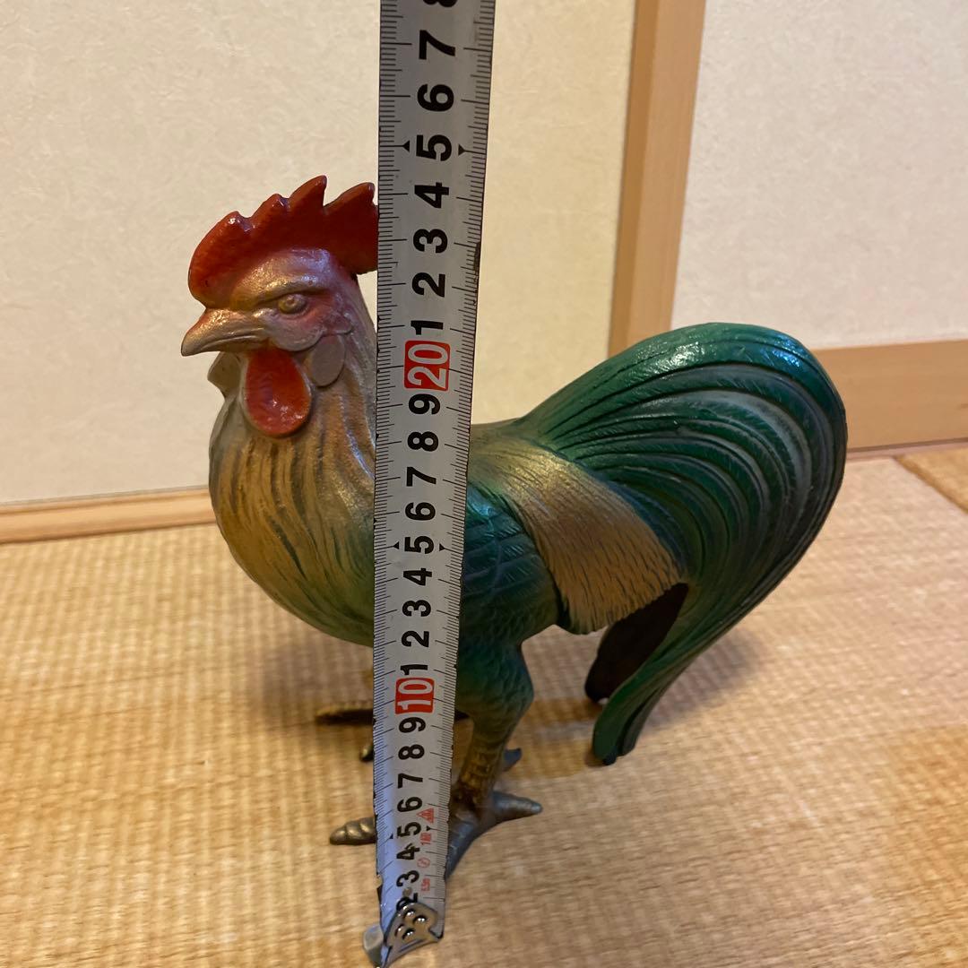 【高級】鉄製　ニワトリ　招福　干支　置物　オブジェ　金属工芸
