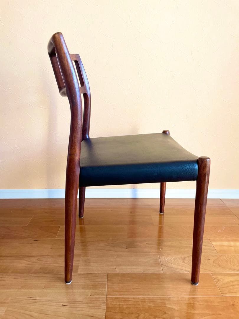 ダイニングチェア4脚デンマークニールス・モラー チーク材 椅子　大塚家具リペア②
