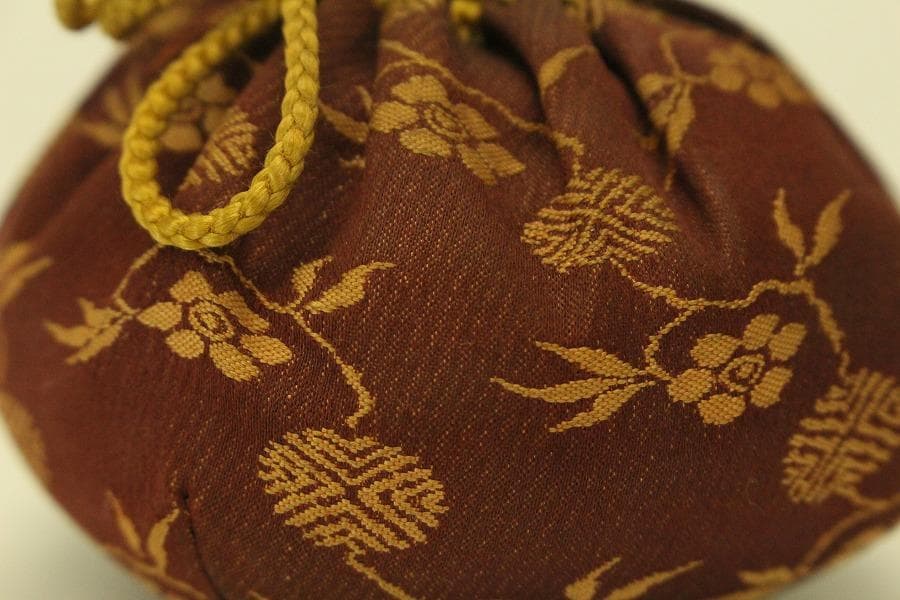 茶道具 時代 茶入 良蓋 古裂仕服(A770)