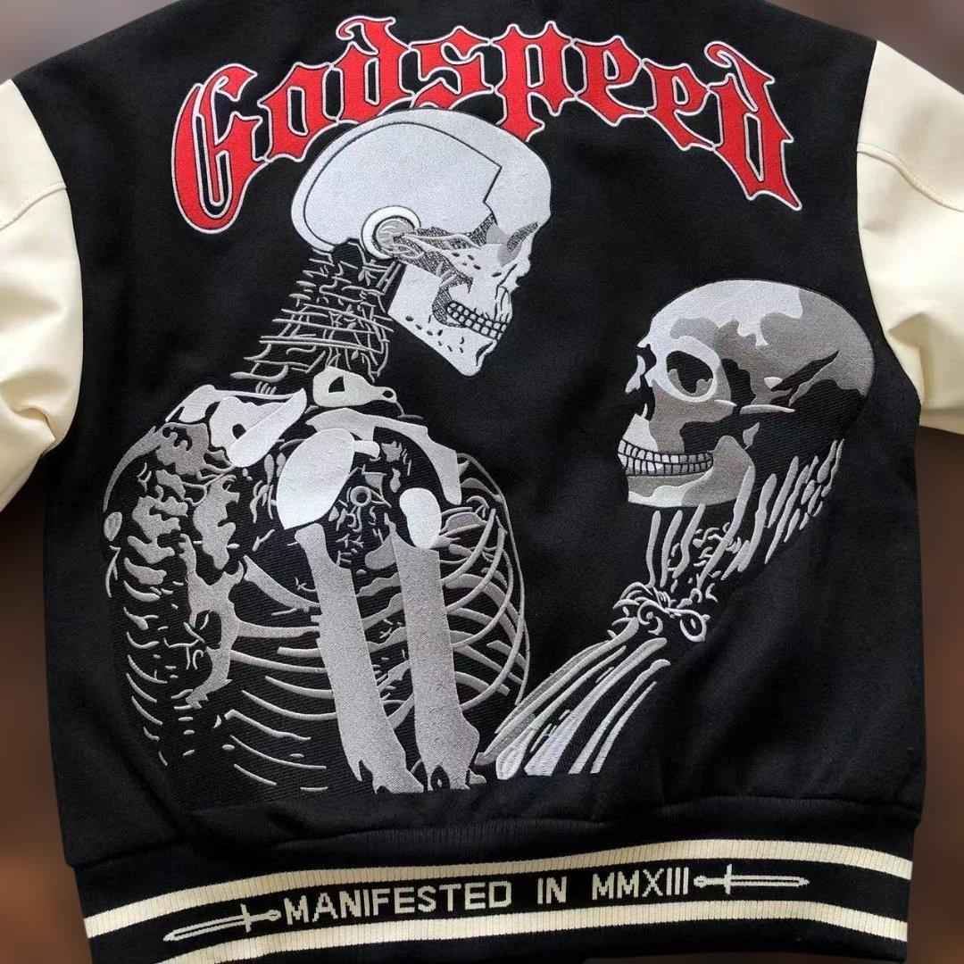 Godspeed バルキーボンバージャケット 黒/白