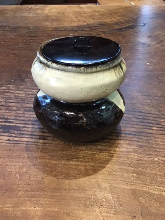 朝鮮唐絵水指　銘有