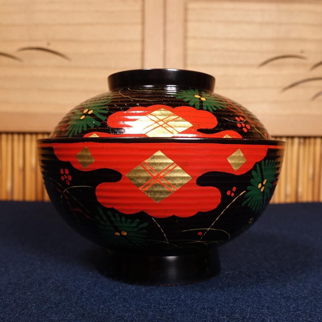 塗師 和田璜斎 秀衡絵 煮物椀 秀衡椀 10客 共箱