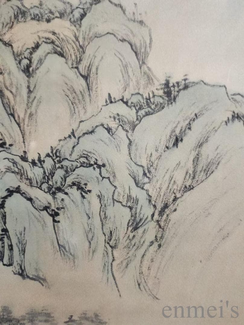中国古美術.明時代.王監款.花鳥図.宣紙.三尺手描き.掛け軸.水墨画.名家.旧蔵