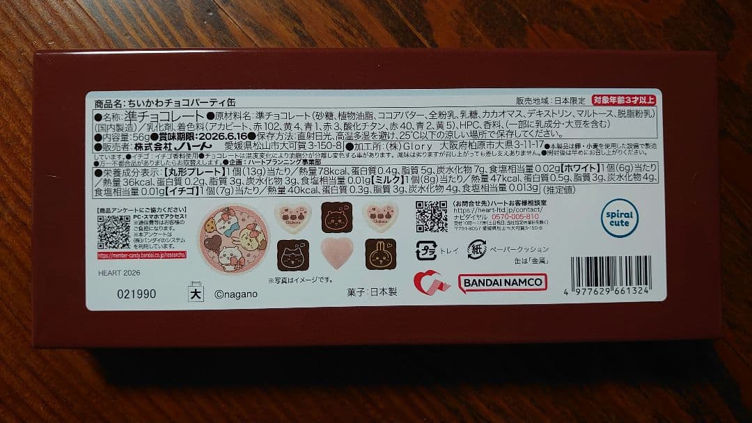 ちいかわ バレンタイン チョコレート パーティ缶 ポーチ ギフト ショッパー8枚