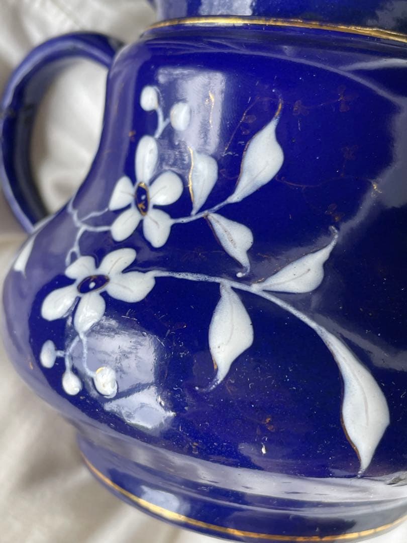 フランス　アンティーク　ホーロー　ティー　ポット　コーヒー　ポット　手書き　レア