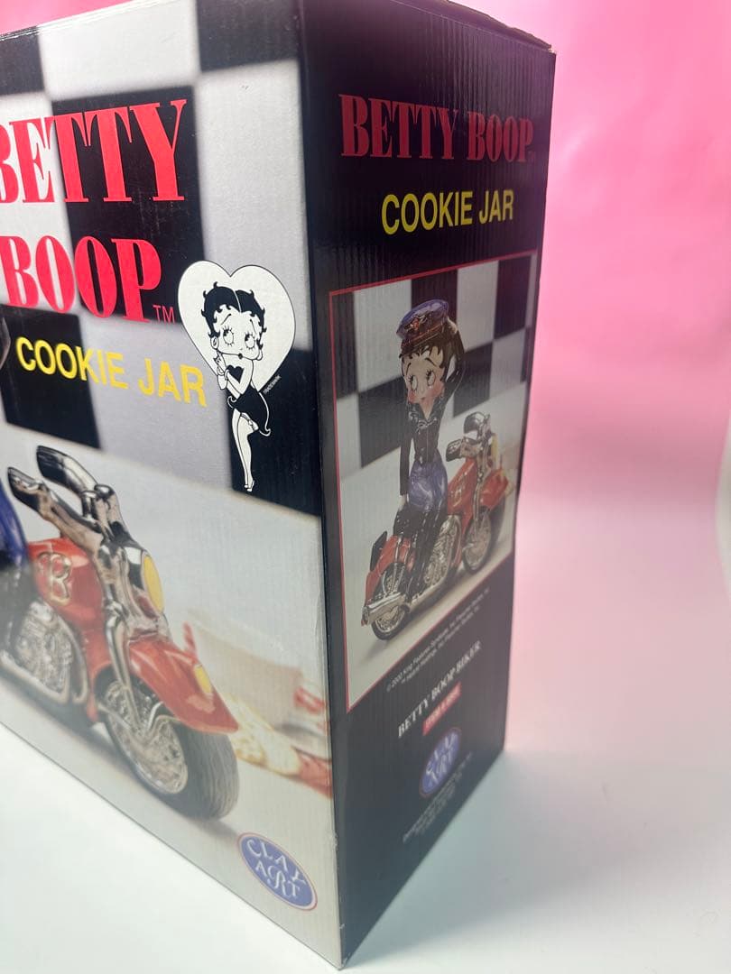 超希少 ベティ・ブープ Betty Boop バイク クッキージャー 外国製