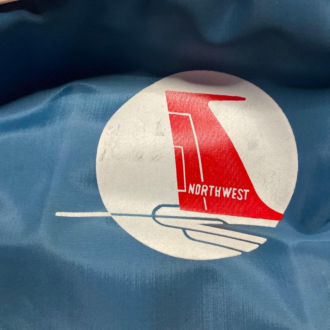ノースウェスト　オリエント　エアライン　バック。【年代不明、昭和レトロ】。