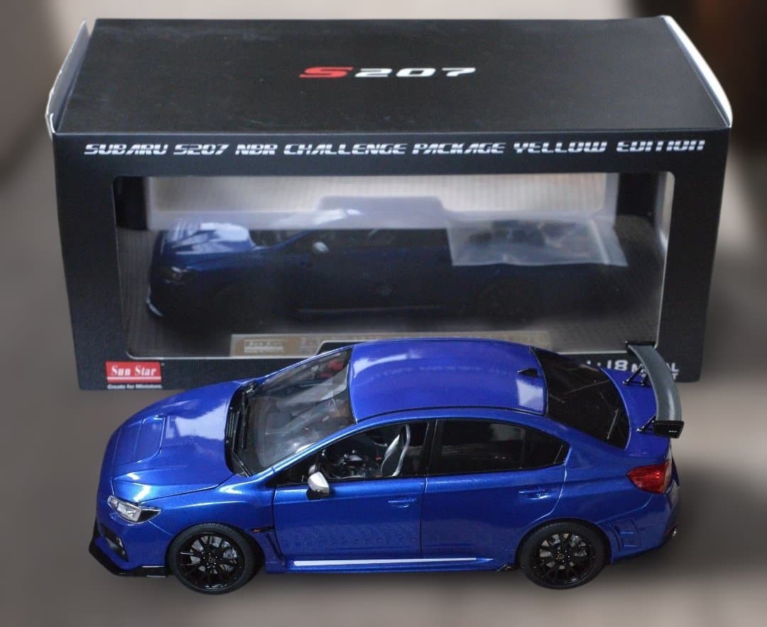 サンスター 1/18 スバル WRX sti S207 ブルーエディション