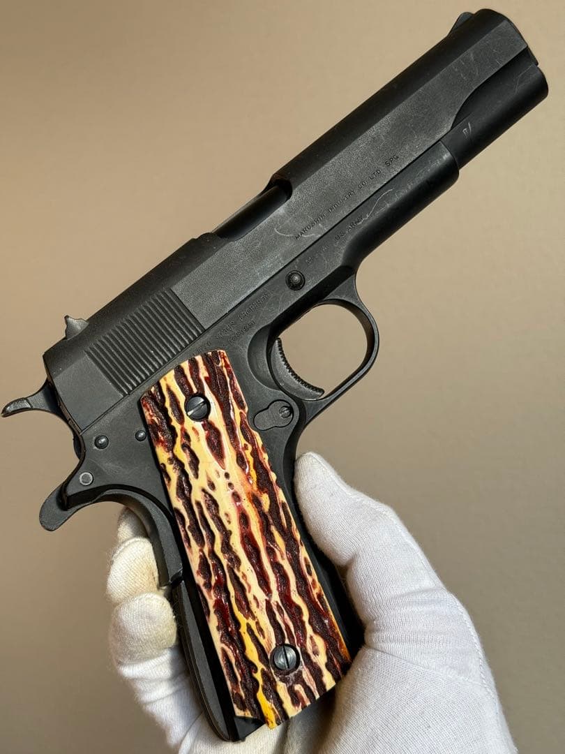 マルシン コルト M1911A1 HW ガバメント 象牙風グリップ モデルガン